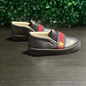 Gucci | Shoes | Gucci Black Leather Loafers Kids Slipon With  display picture 2